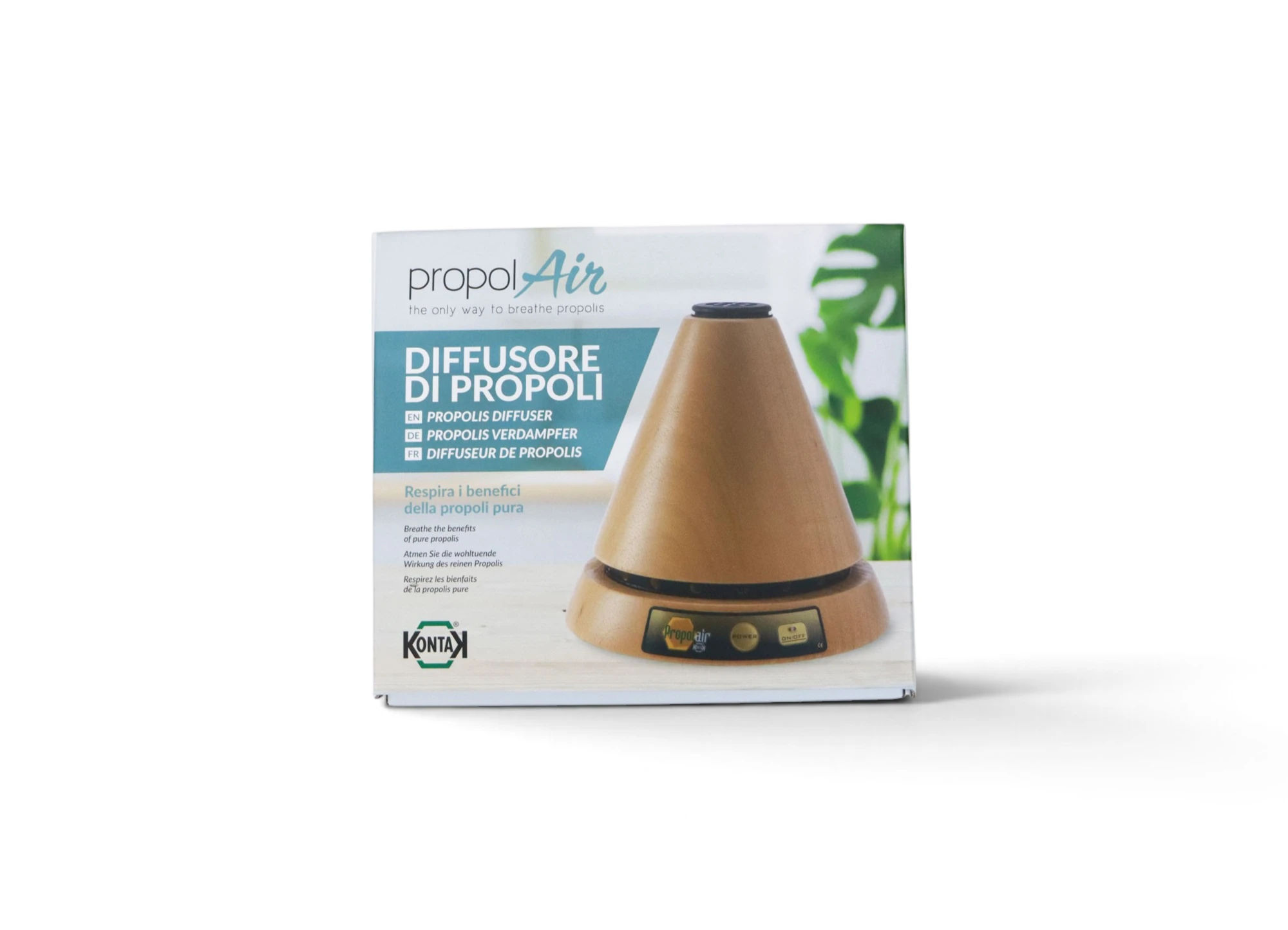Official product packaging box for Propolair propolis diffuser IP-ROCO