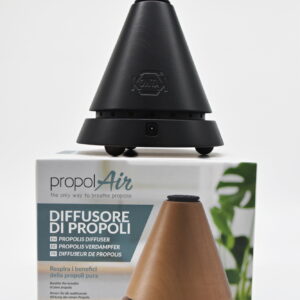 Propolis diffuser made of natural wood, cone shape, wenge colour