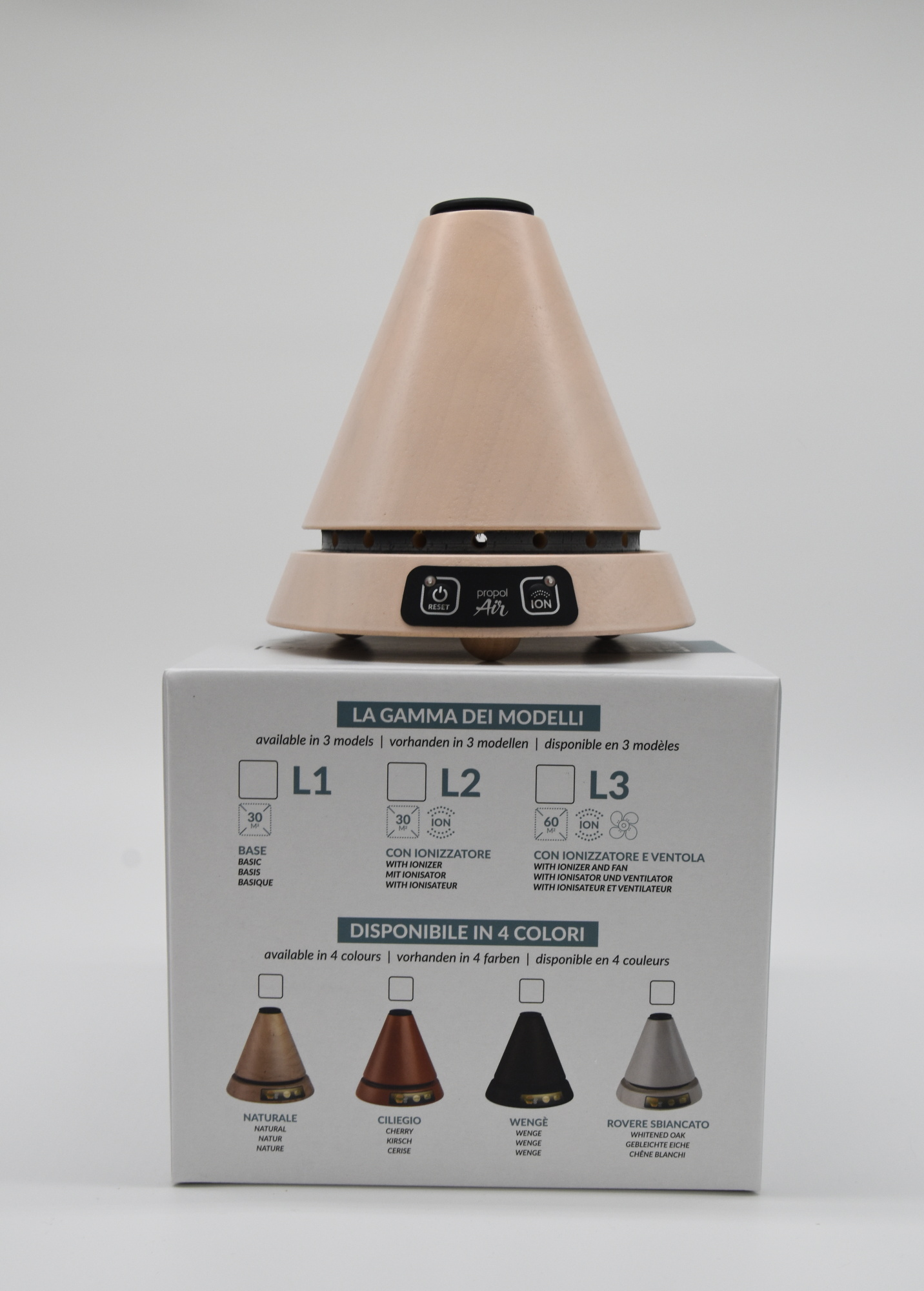 Propolis diffuser in natural wood, whitened oak colour